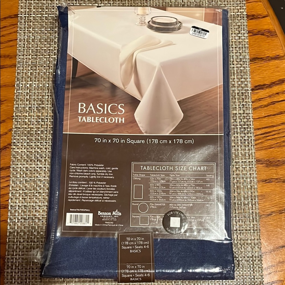 Navy Tablecloth